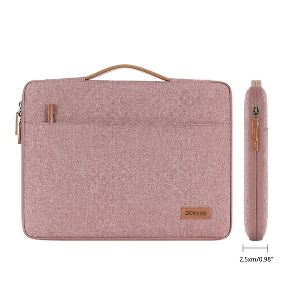 DOMISO  Laptop Sleeve Portable Carrying Case Comfort Handbag Pink 16" - Picture 9 of 14